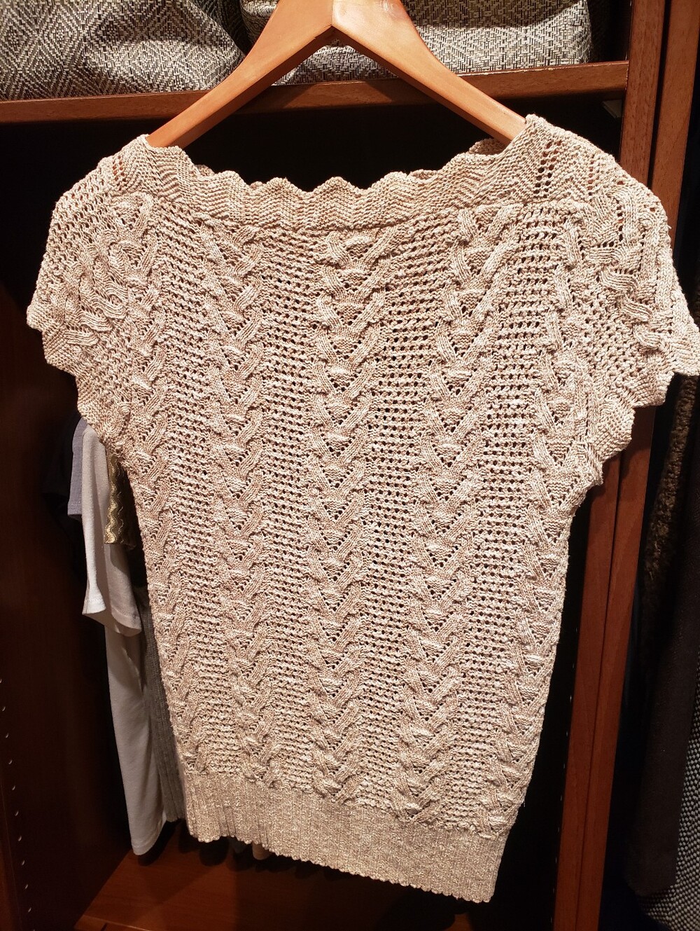 Vintage Short Sleeve Sweater Top